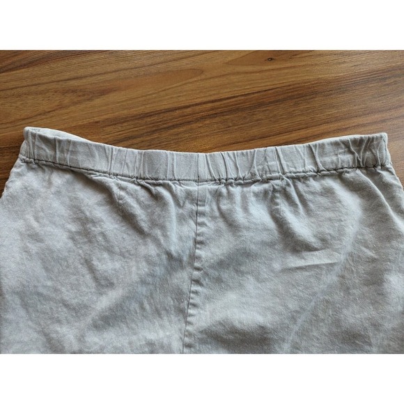 J Jill Linen Elastic Waist Linen Crop Pockets Pull On Pants Xl Capris Oatmeal A2 - Picture 5 of 13